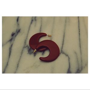 SOLD Red Vintage Colorful Plastic Hoop Earrings